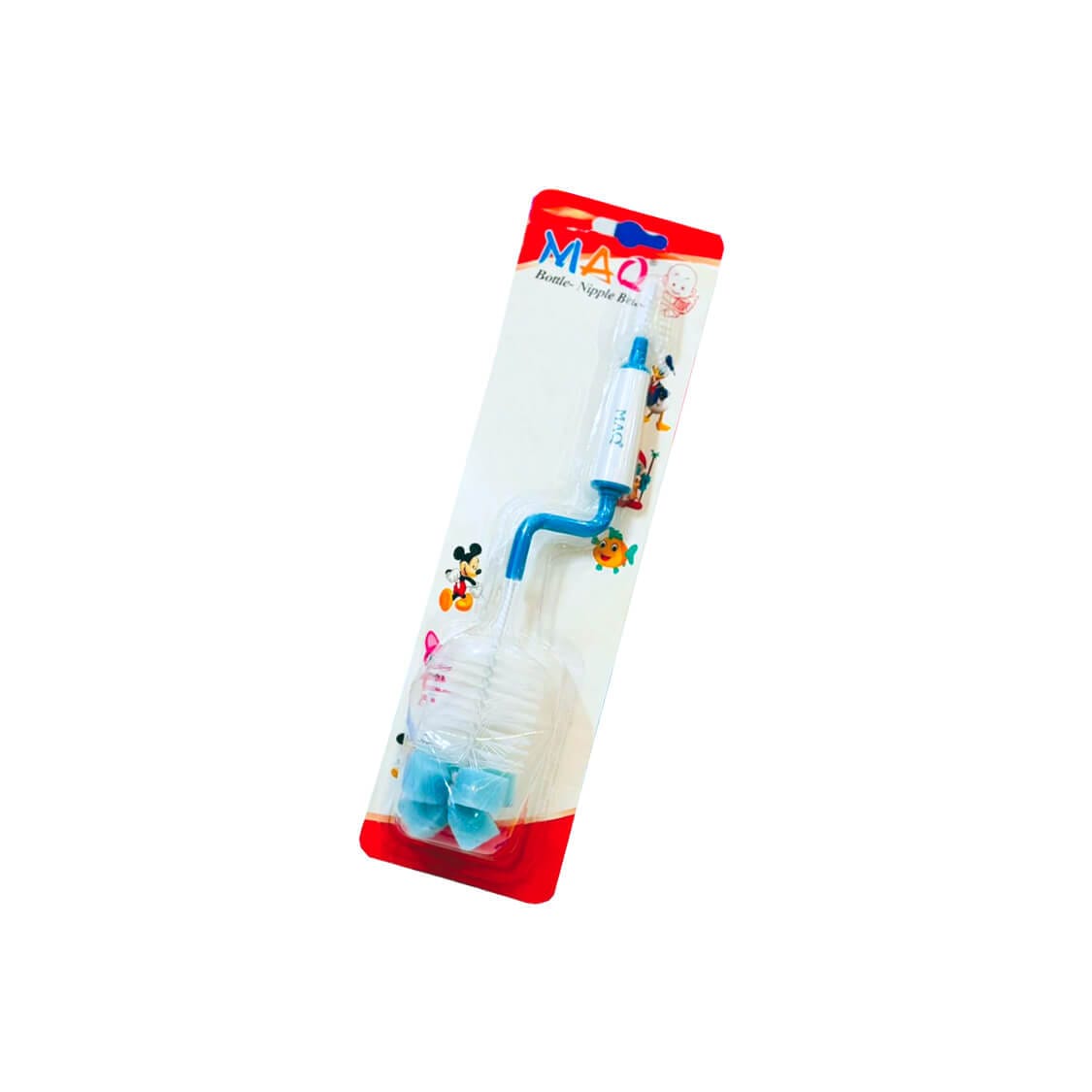 2 in 1 Baby Milk Bottle & Nipple Brushes Multipurpose Bottle Cleaning Brush Blue