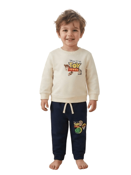 Toy Story Kids 2-Piece Tracksuit – Cream & Navy