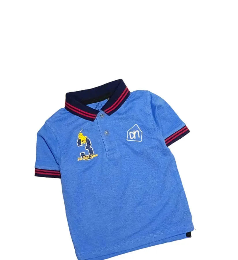 3 Polo Logo With Red Tipping Color - Blue