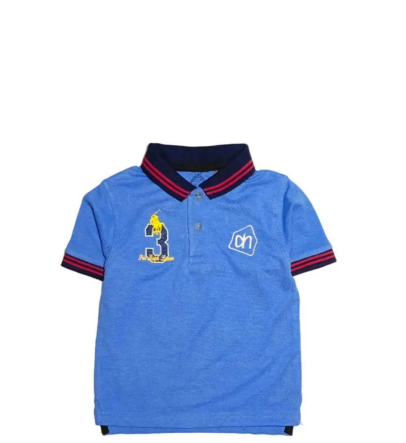 3 Polo Logo With Red Tipping Color - Blue