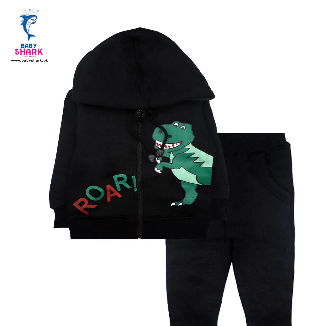 T Rex - Dinosaur Roar Hoodie Tracksuit - Black