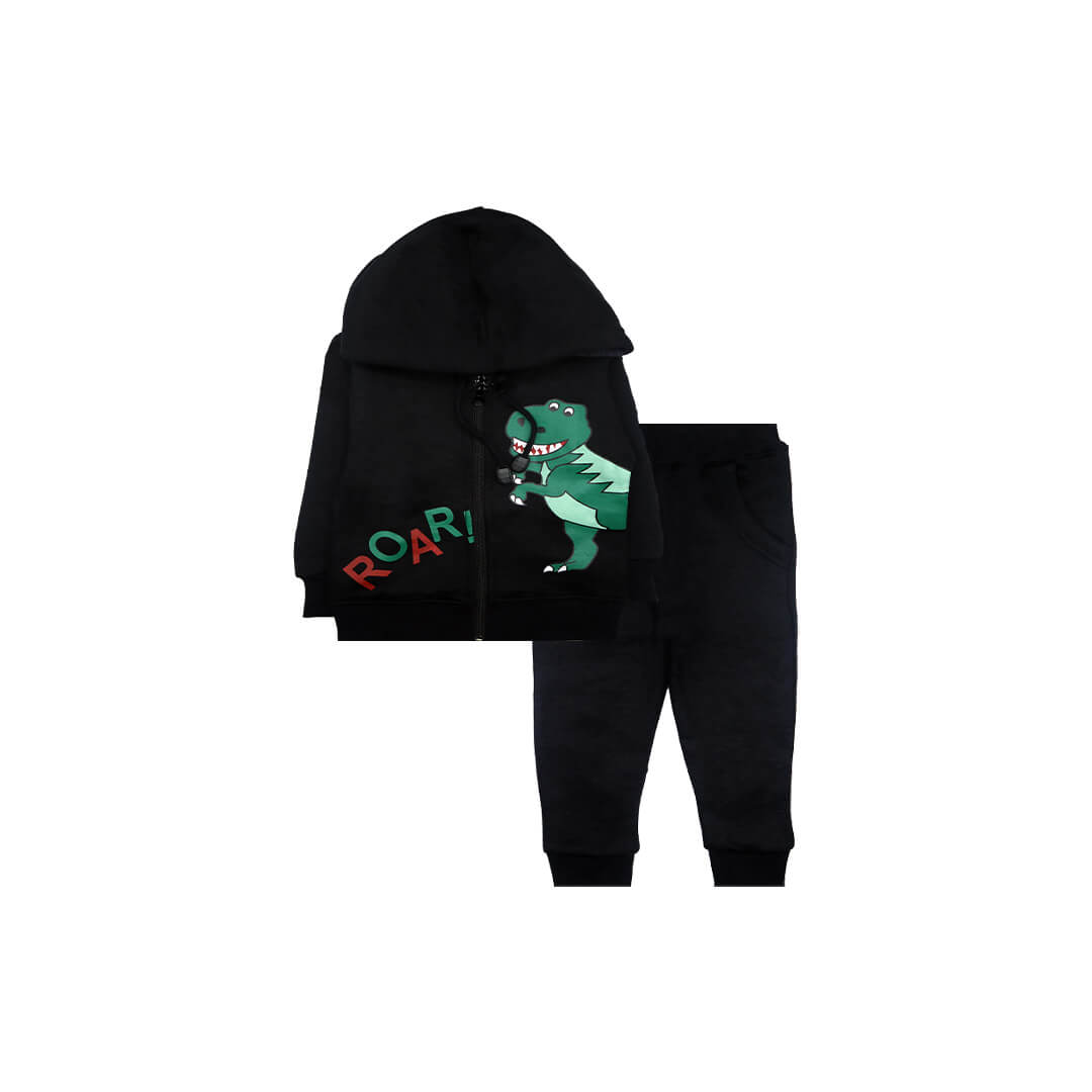 T Rex - Dinosaur Roar Hoodie Tracksuit - Black