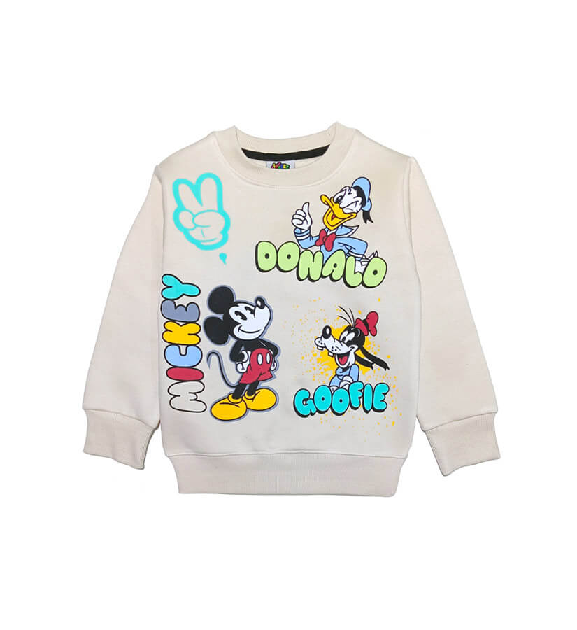 Mickey Goofy Fleece Sweatshirt - Skin