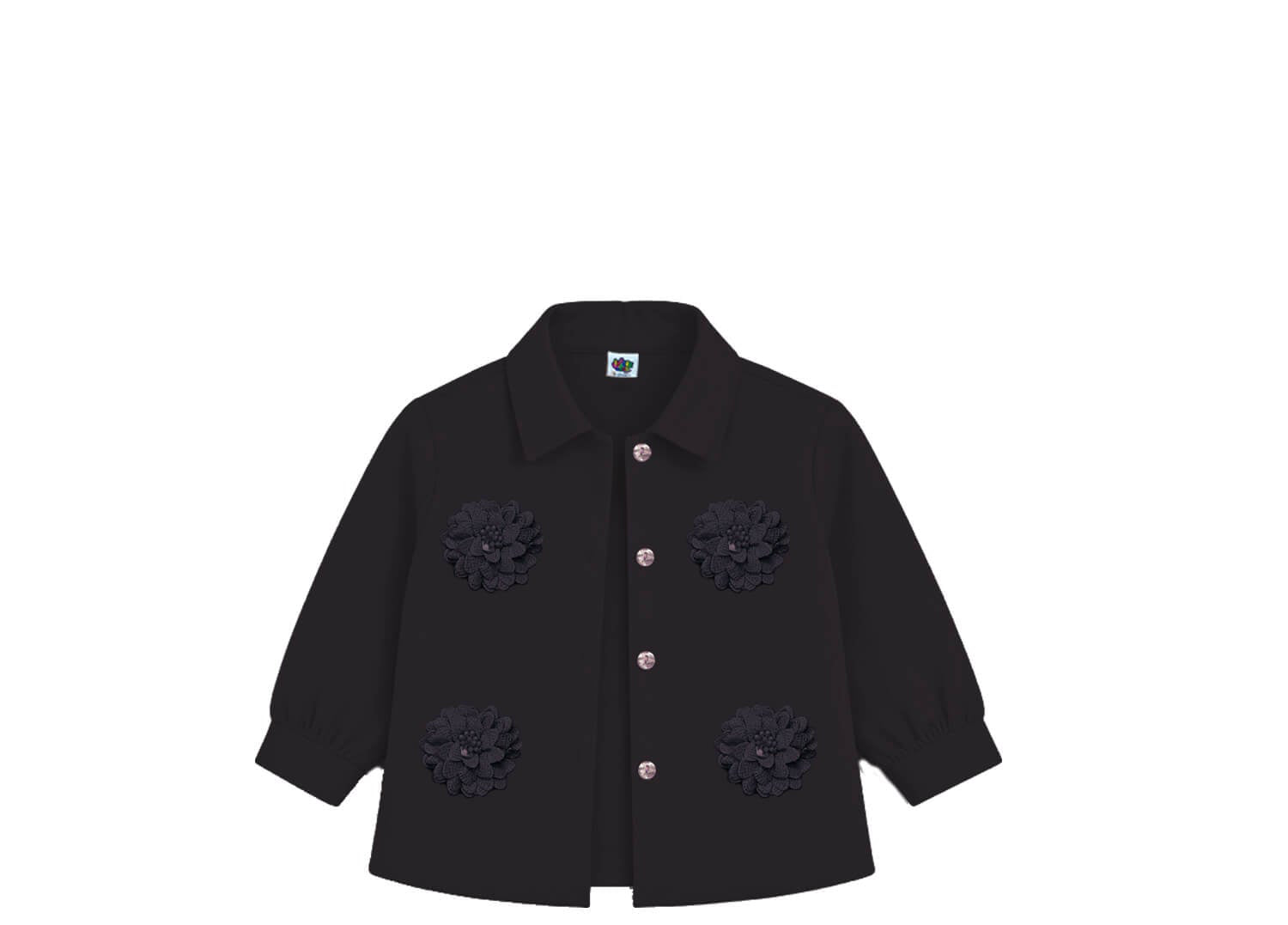 3d flower shirt with stylish printed flower denim