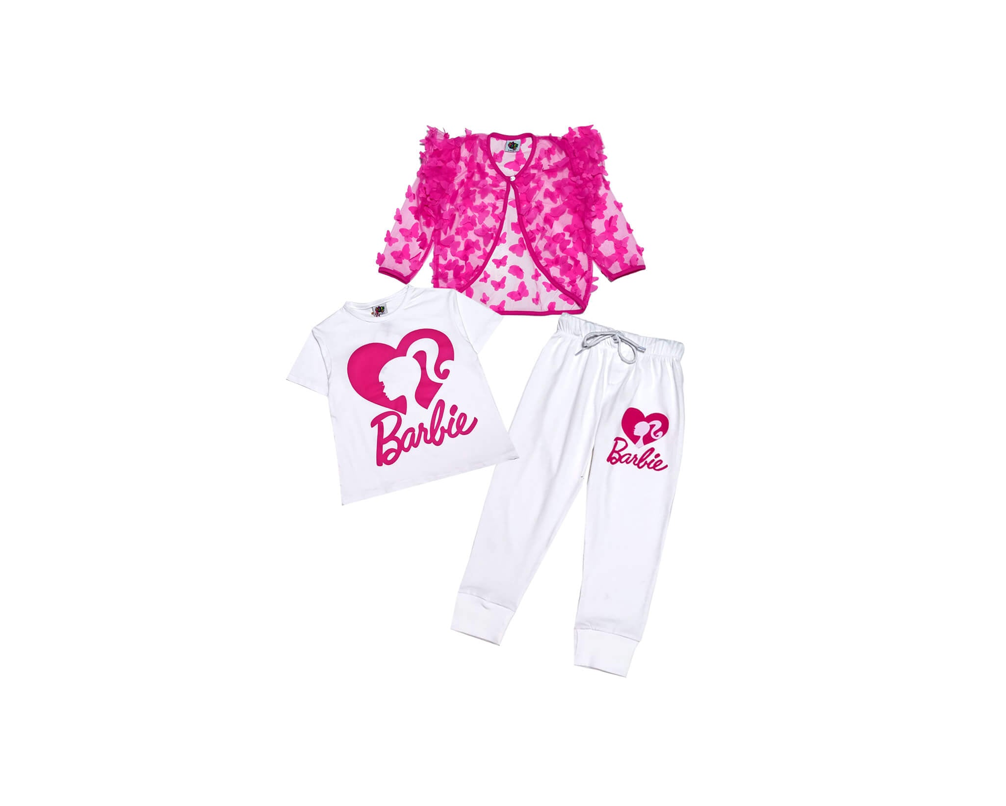 3pcs-Barbie-Tee-3D-Net-Butterfly-Top-_-Trouser---Pink-_-White-1