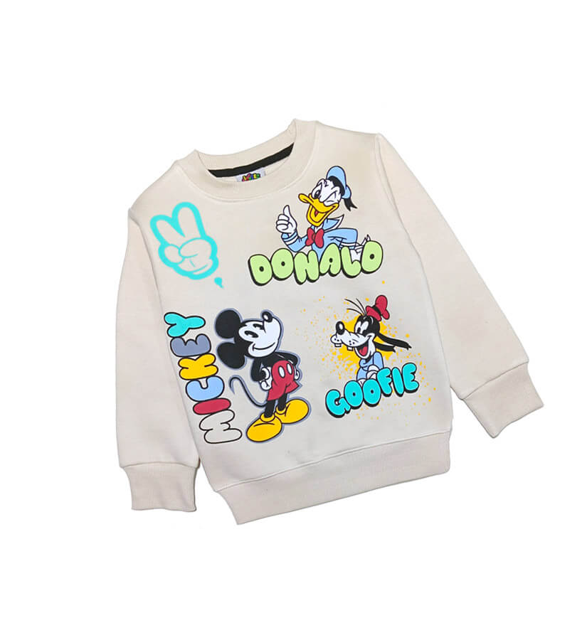 Mickey Goofy Fleece Sweatshirt - Skin