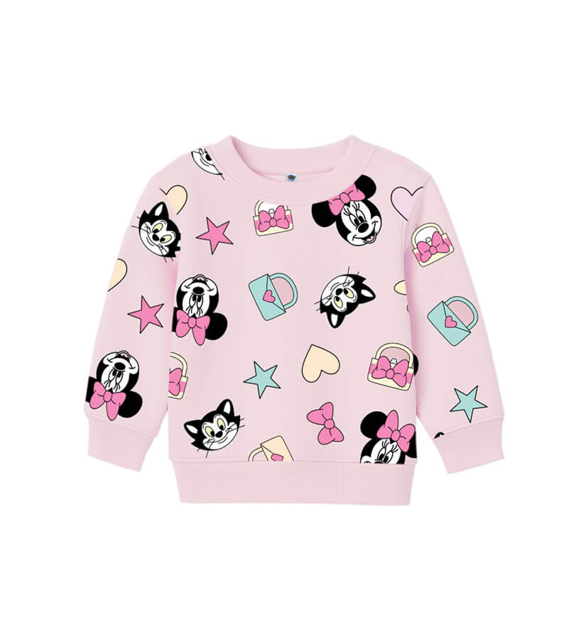 Rock Your Bow Fleece Sweatshirt - Baby pink