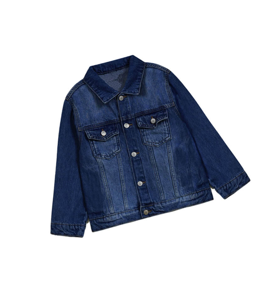 Super Classic Basic Denim Jacket - Dark Blue