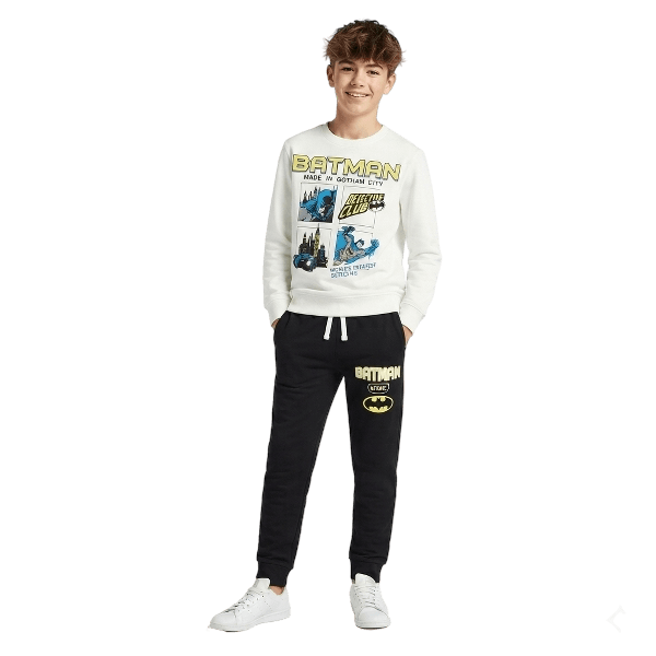 BT Detective Club Gotham City Fleece  Tracksuit - Off White & Black