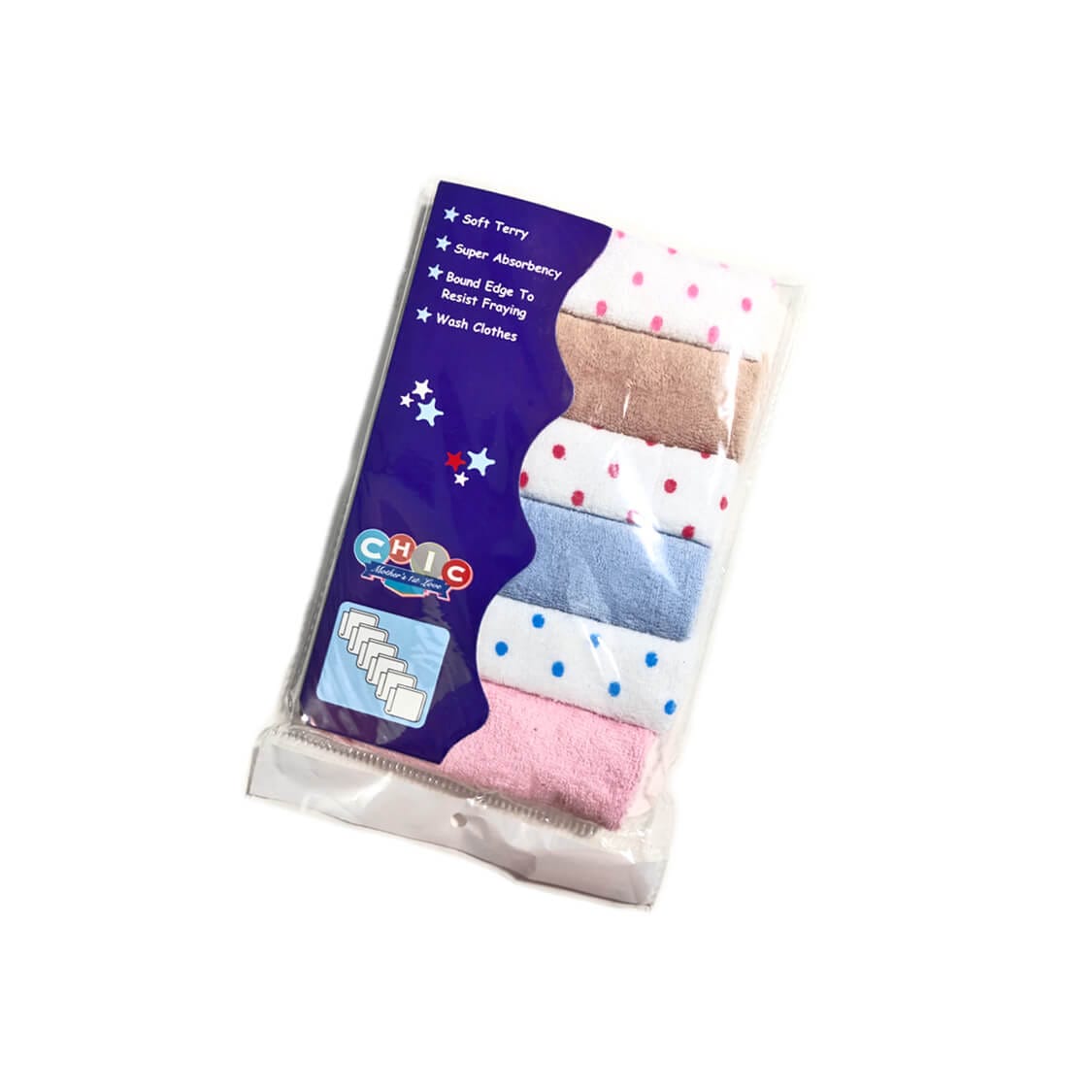 6Pcs Premium Baby Face -Towel