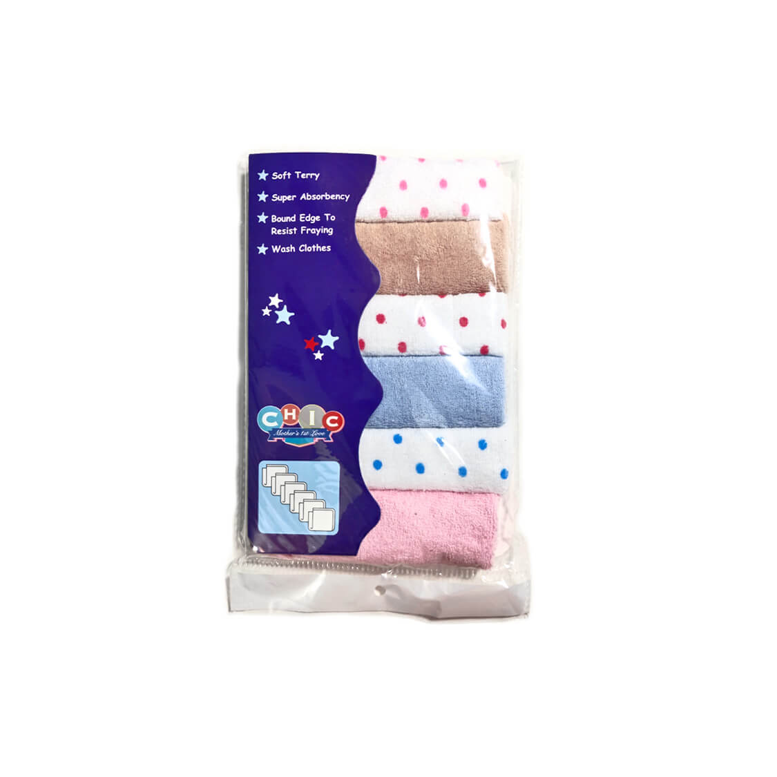6Pcs Premium Baby Face -Towel