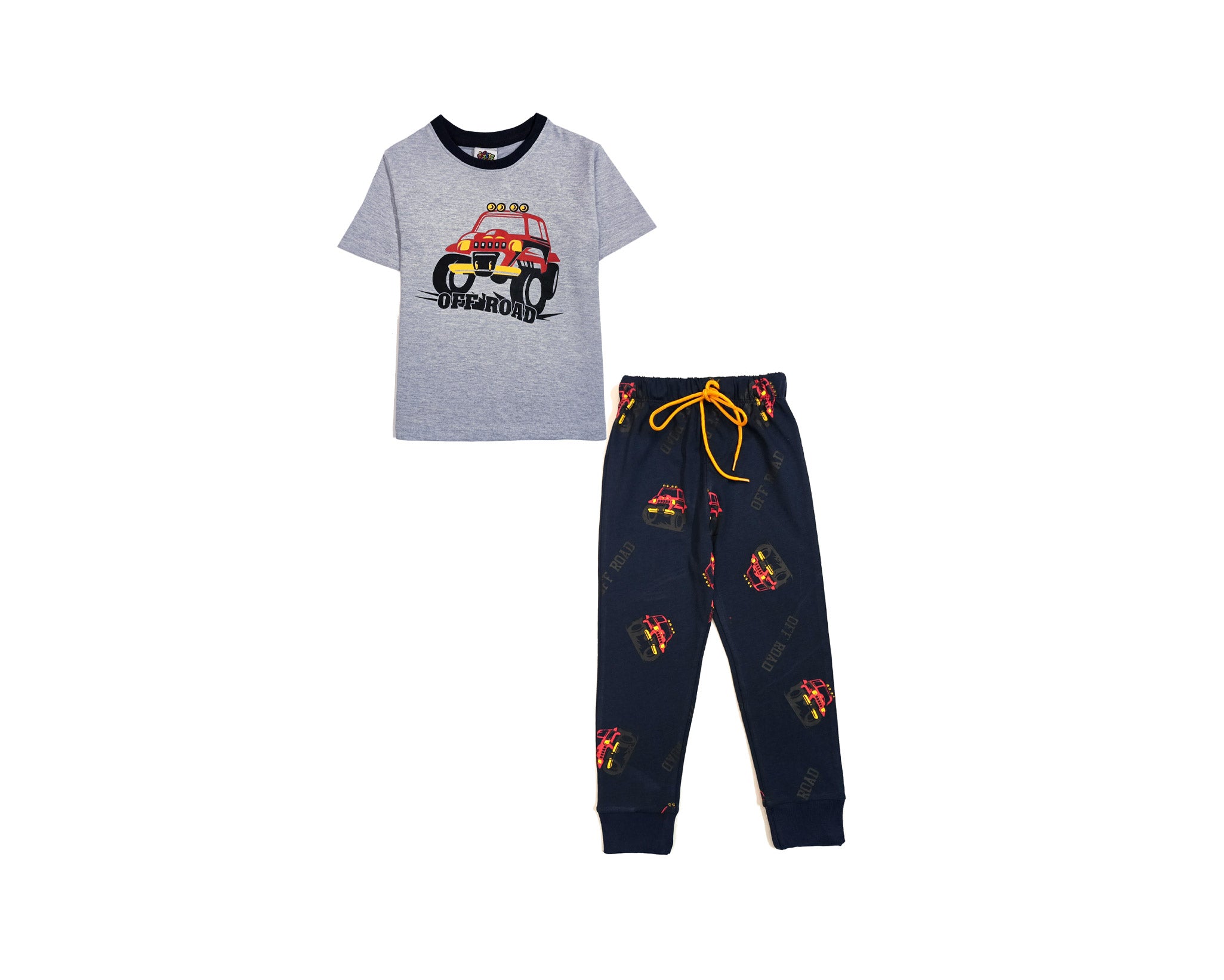 Off Road Riders Tee &amp; Trouser - Heather Grey &amp; Navy