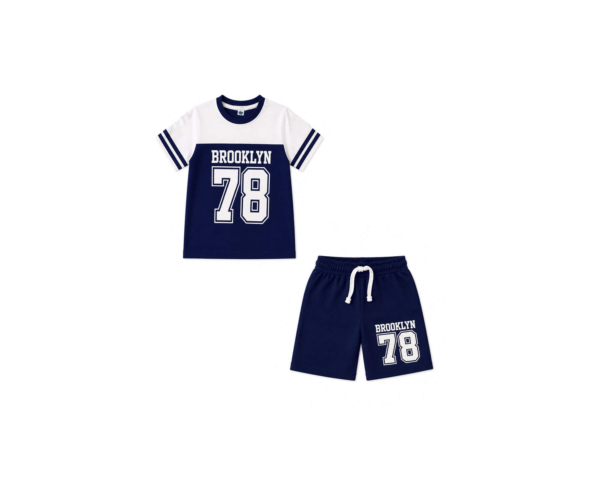 78BrooklynClassicLookPenalTee_Short-White_NavyBlue