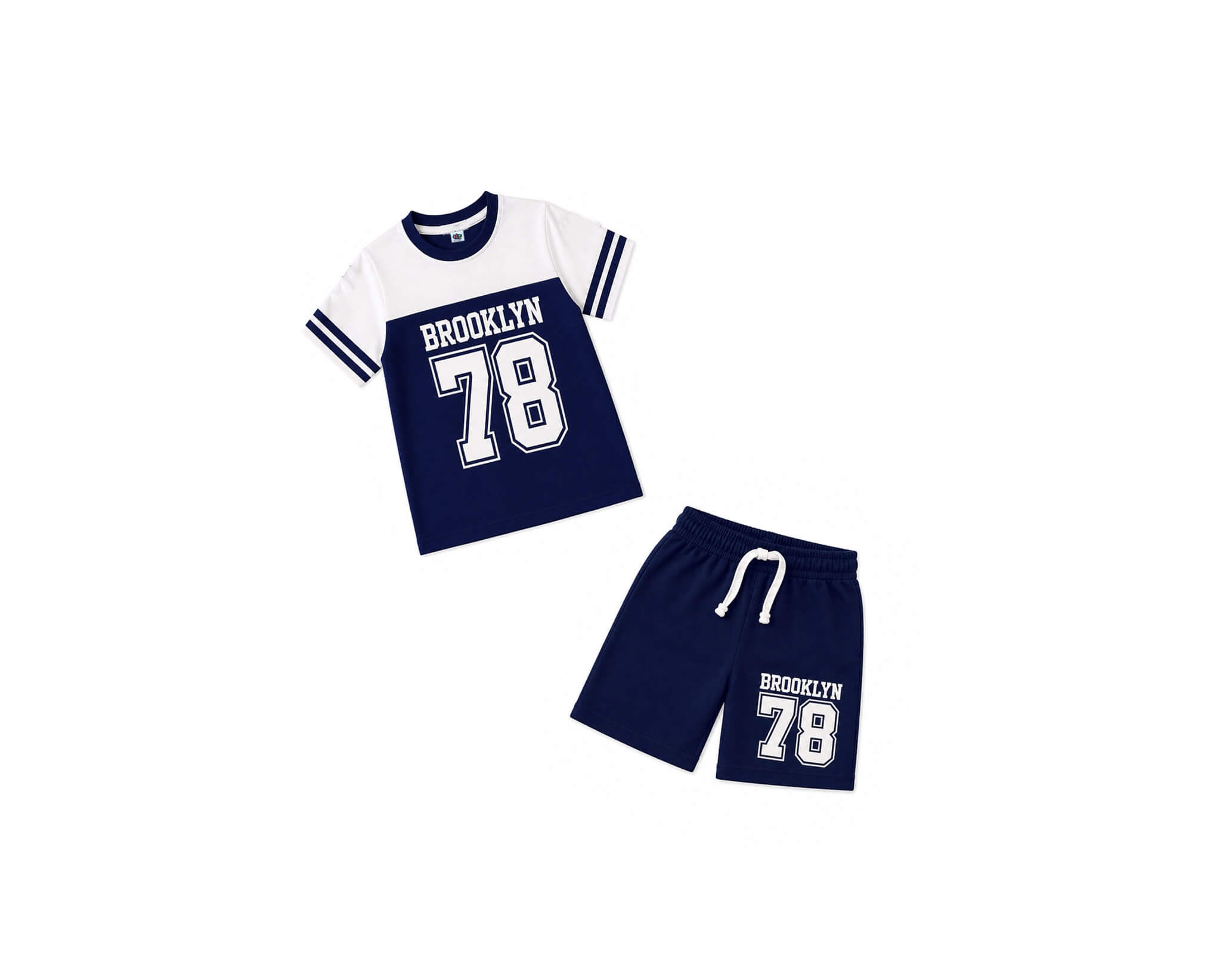 78BrooklynClassicLookPenalTee_Short-White_NavyBlue_1