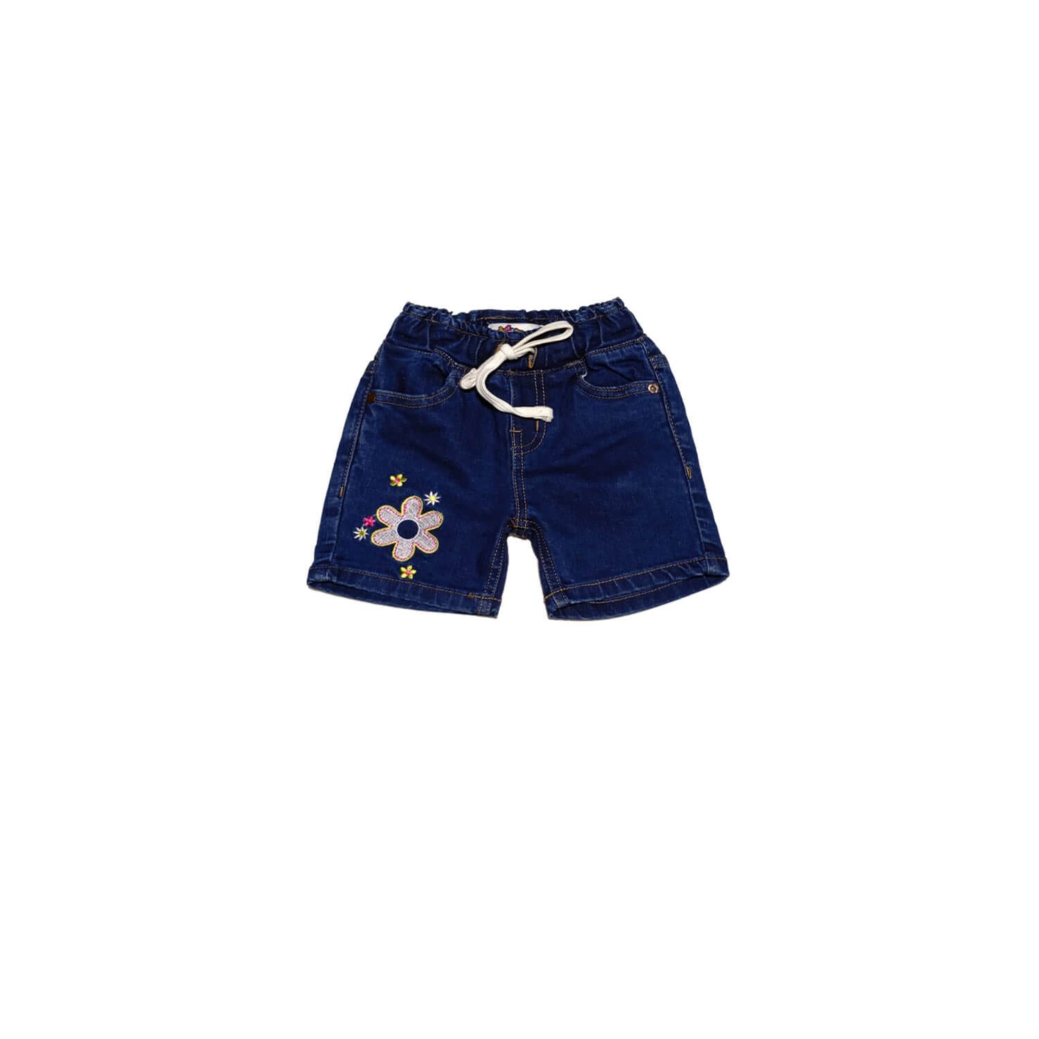 Stars Sunflower Denim Short - Dark Blue