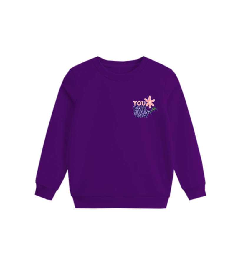 You Look Hoirey Today Fleece Sweatshirt – Purple