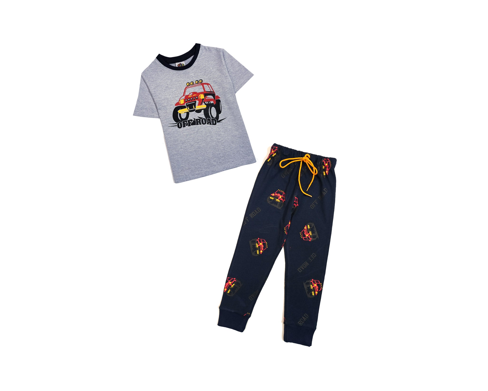Off Road Riders Tee &amp; Trouser - Heather Grey &amp; Navy