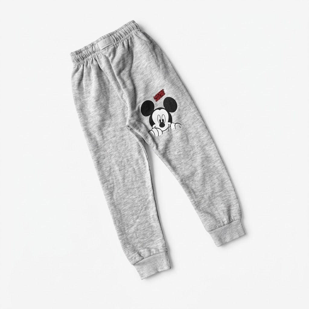 Boys & Girls  Mouse Printed Trouser-Grey