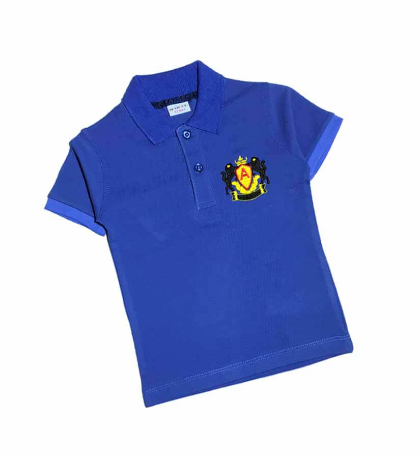 A Batch Polo Shirt - Azure Blue