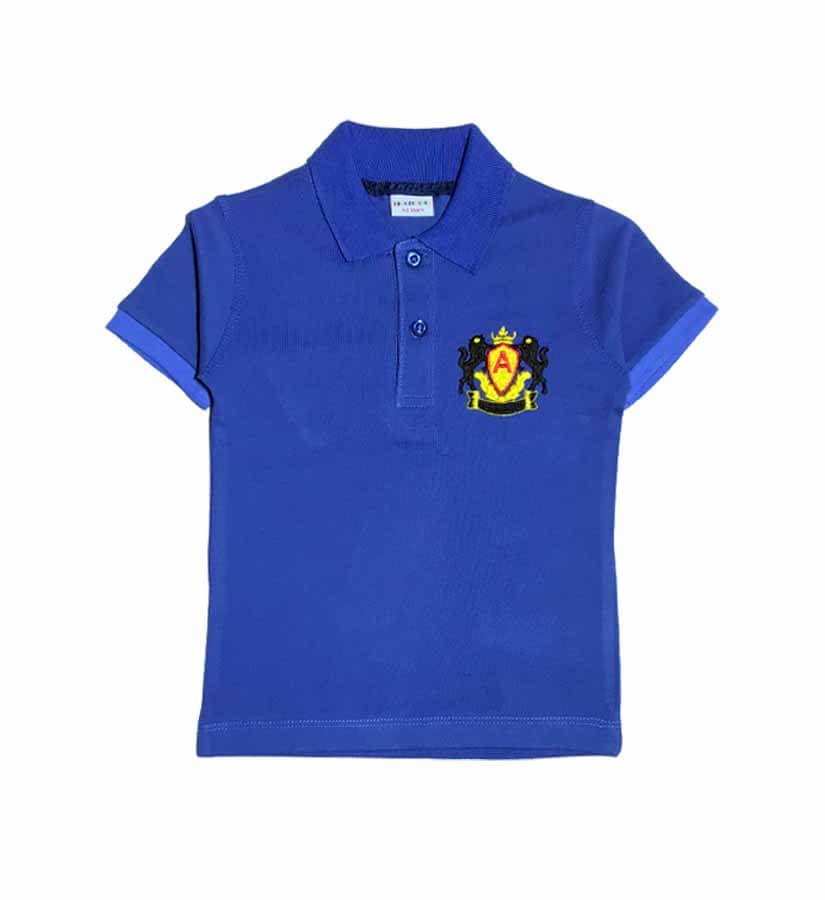 A Batch Polo Shirt - Azure Blue