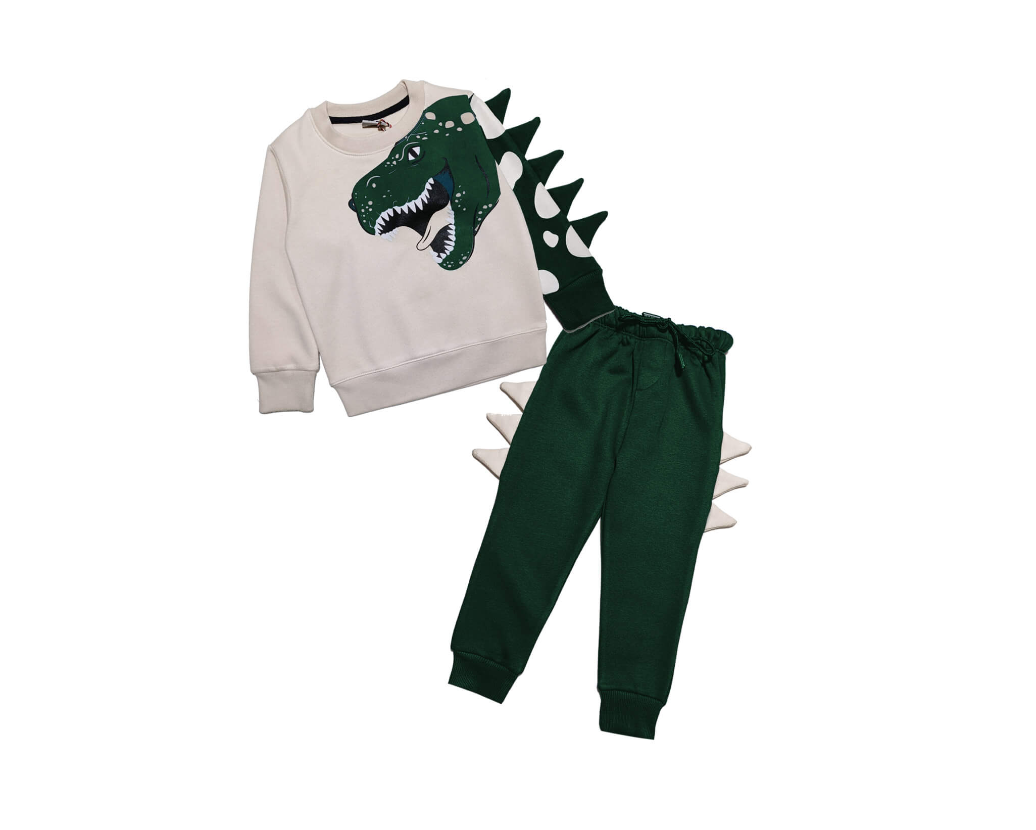 Aggrasive Dino Fleece Tracksuit - Skin &amp; Green