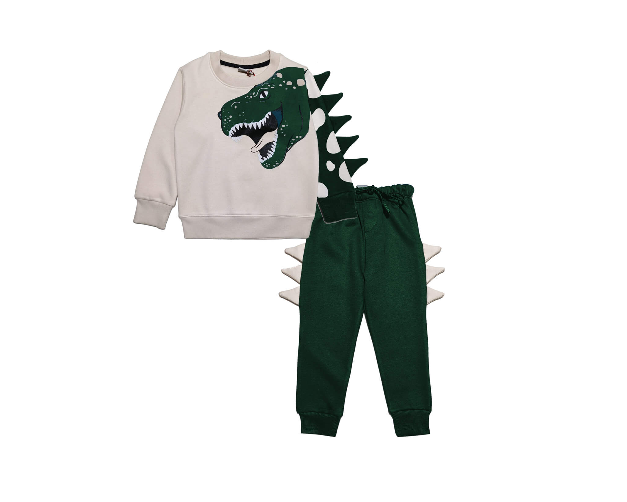 Aggrasive Dino Fleece Tracksuit - Skin &amp; Green