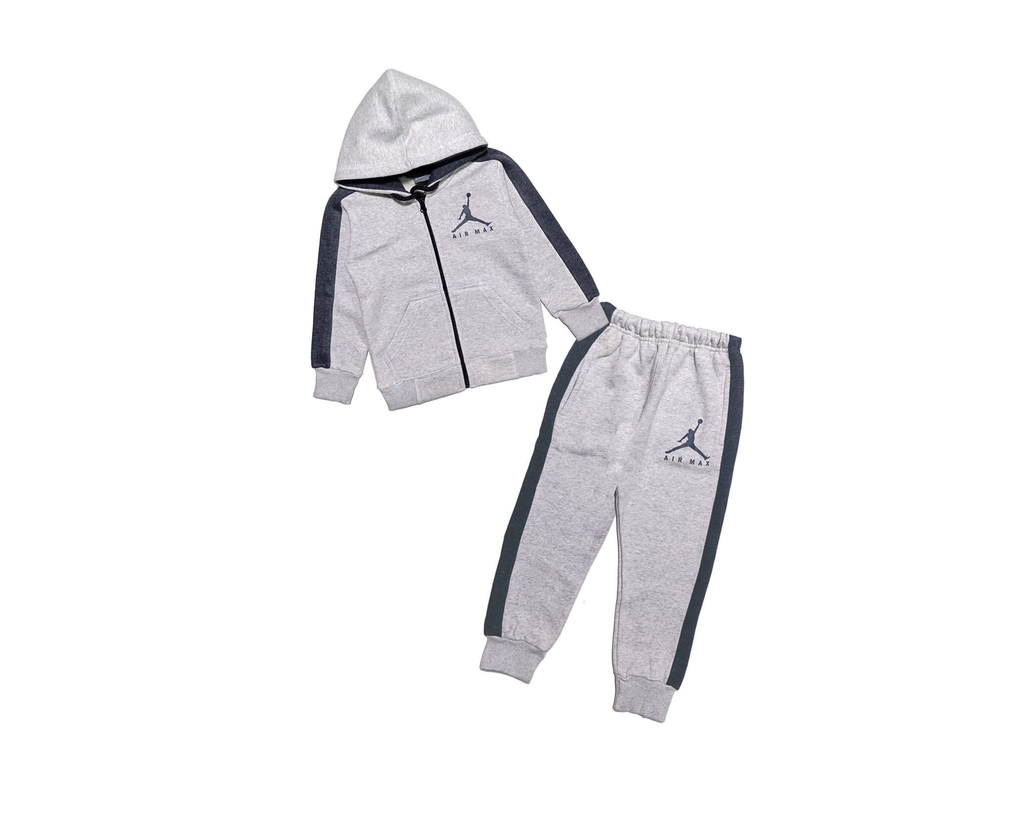 Air Charcoal Pennal Fleece Hoodie Tracksuit -Heather Grey