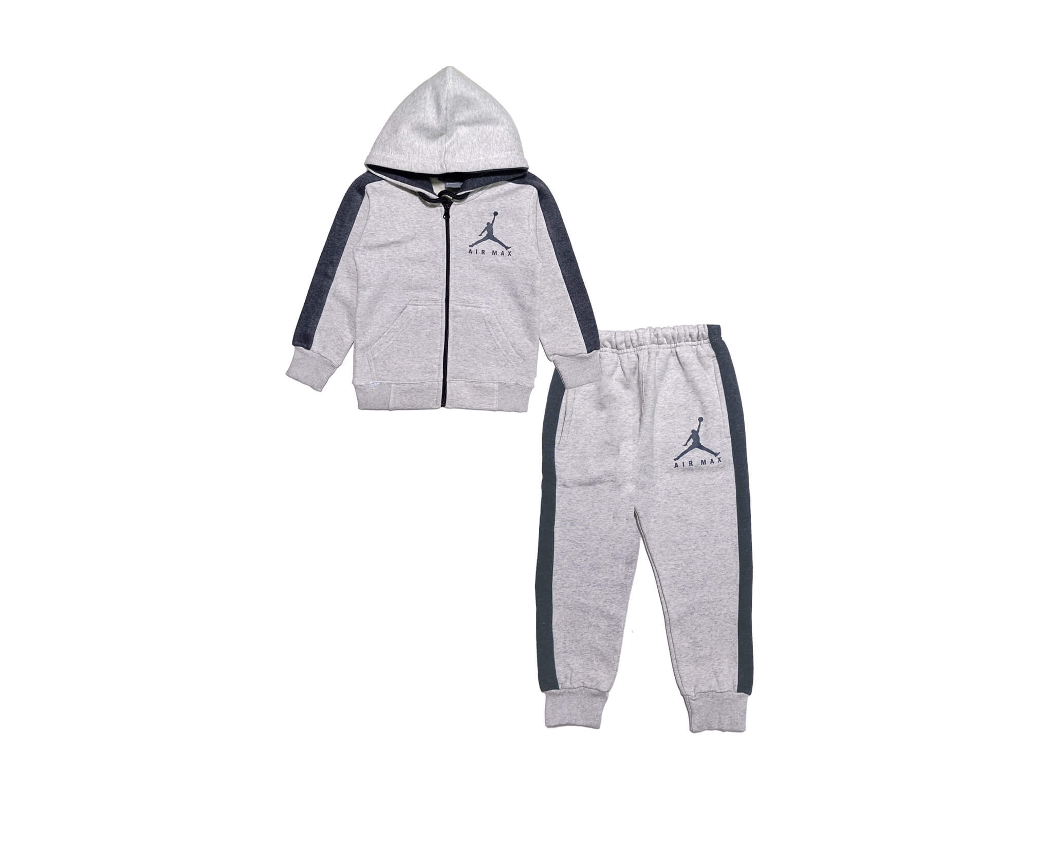 Air Charcoal Pennal Fleece Hoodie Tracksuit -Heather Grey