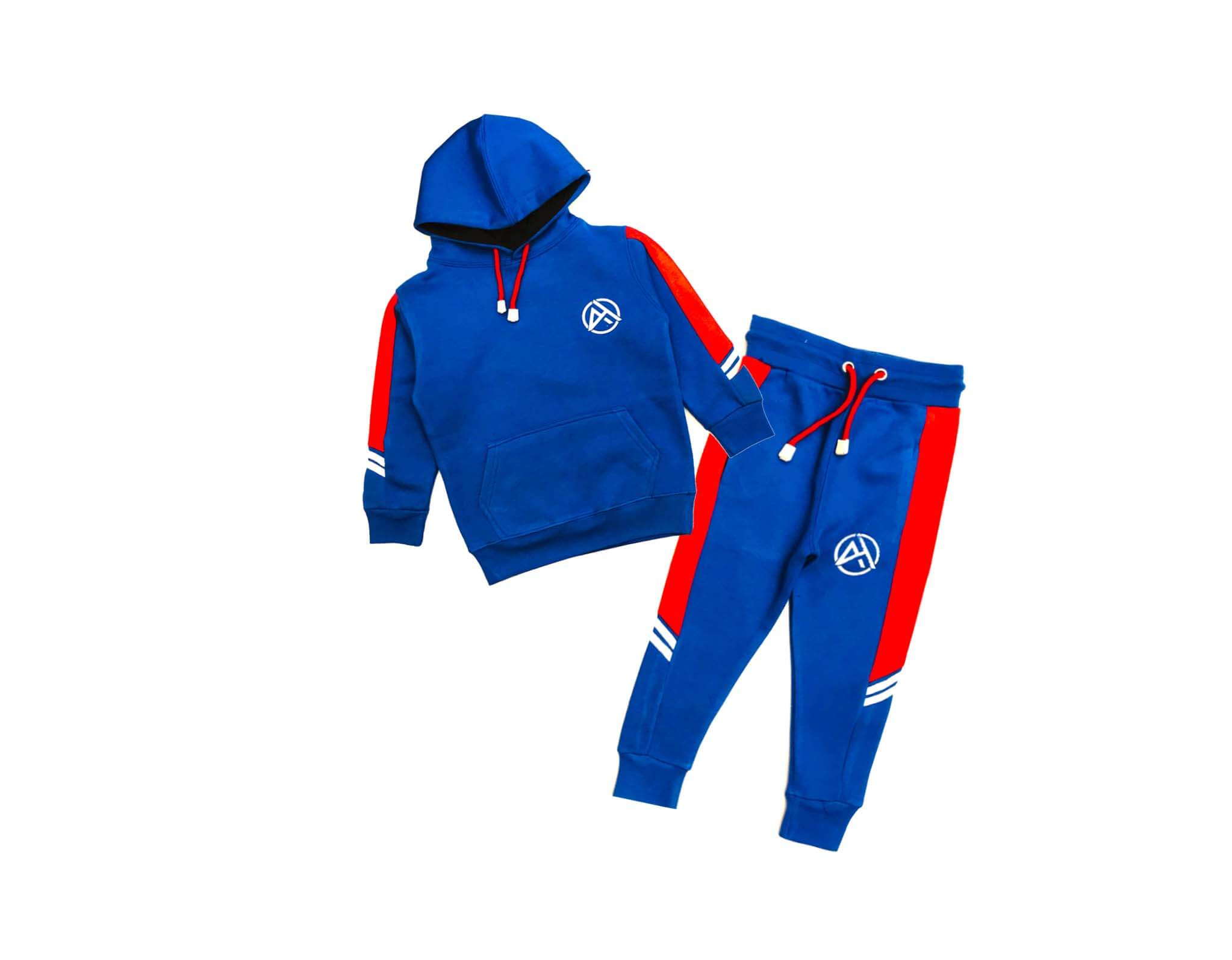 Cool Aloha Red Penals Hoodie Tracksuit - Blue &amp; Red