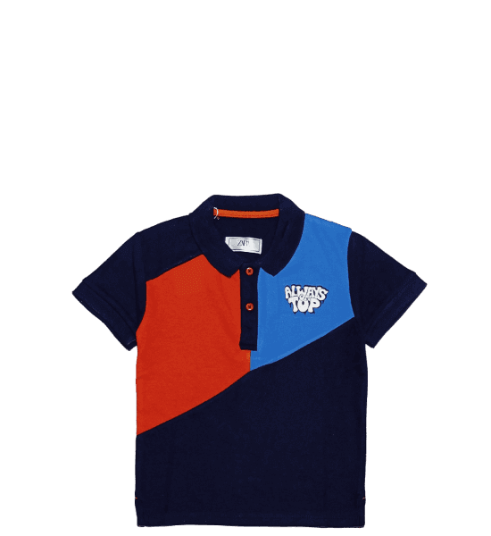 Always On Top Three Penal polo Shirt - Navy Blue