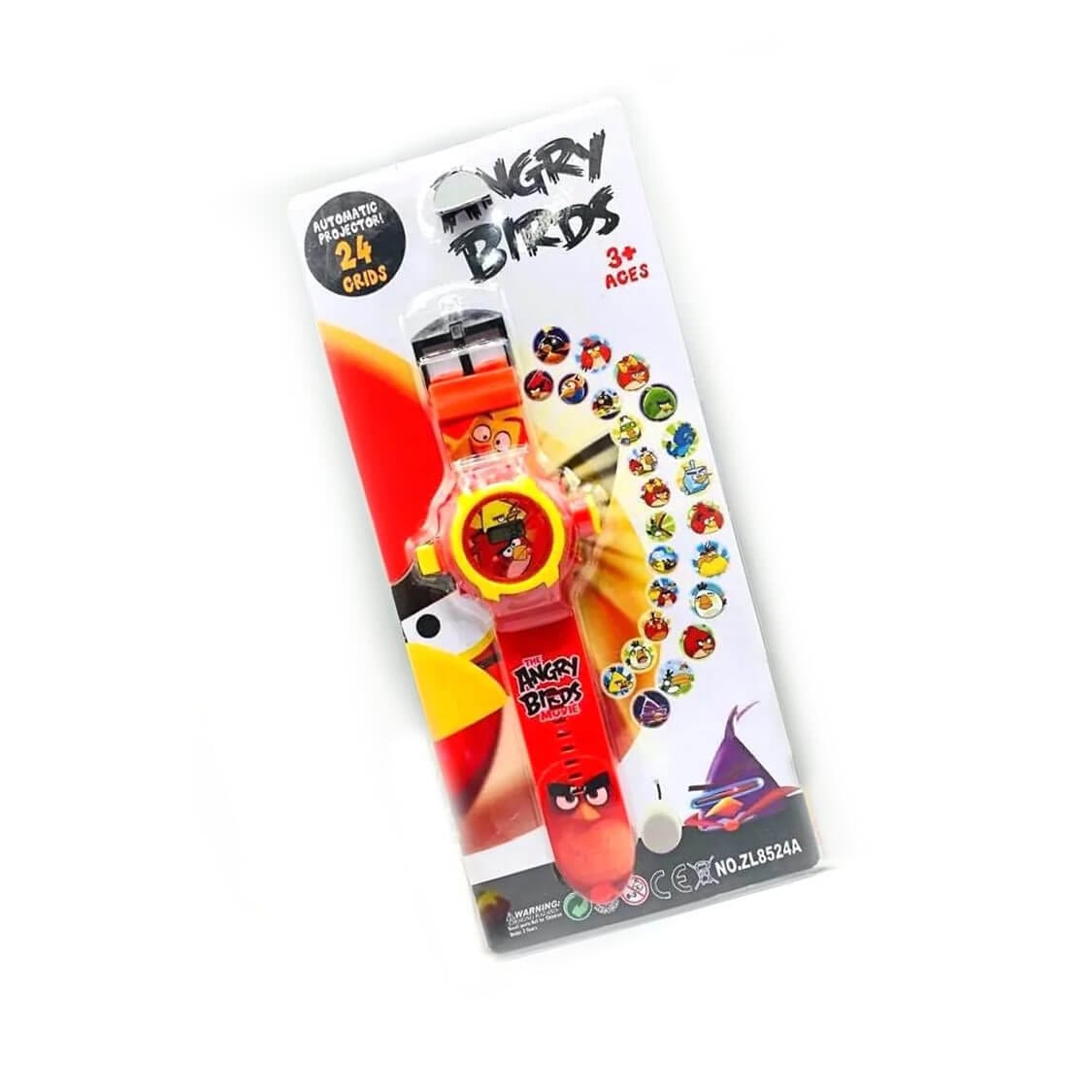 Angry Bird Projector Digital Watch For Boys -Red