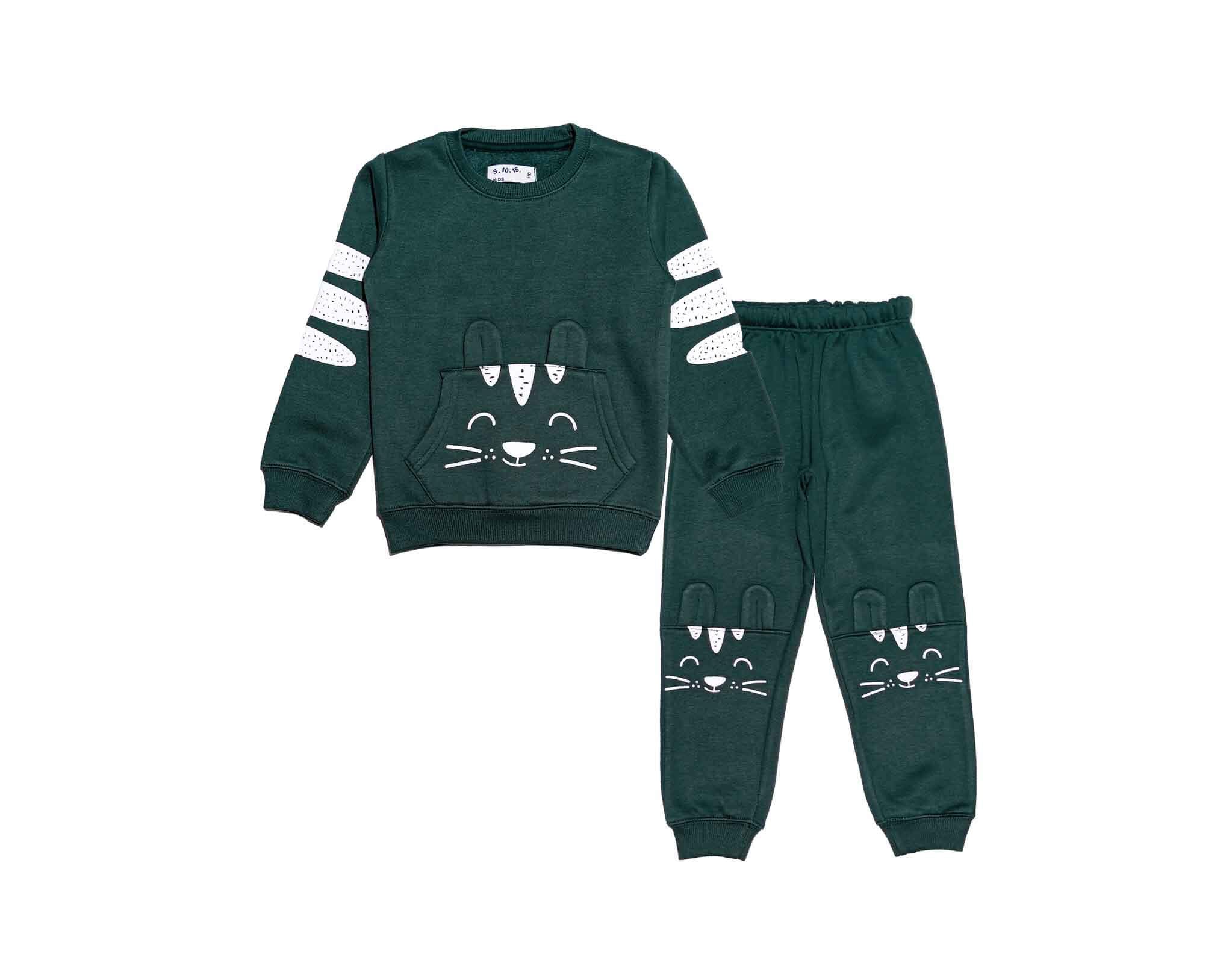 AngryKittyFleeceTracksuit-Green