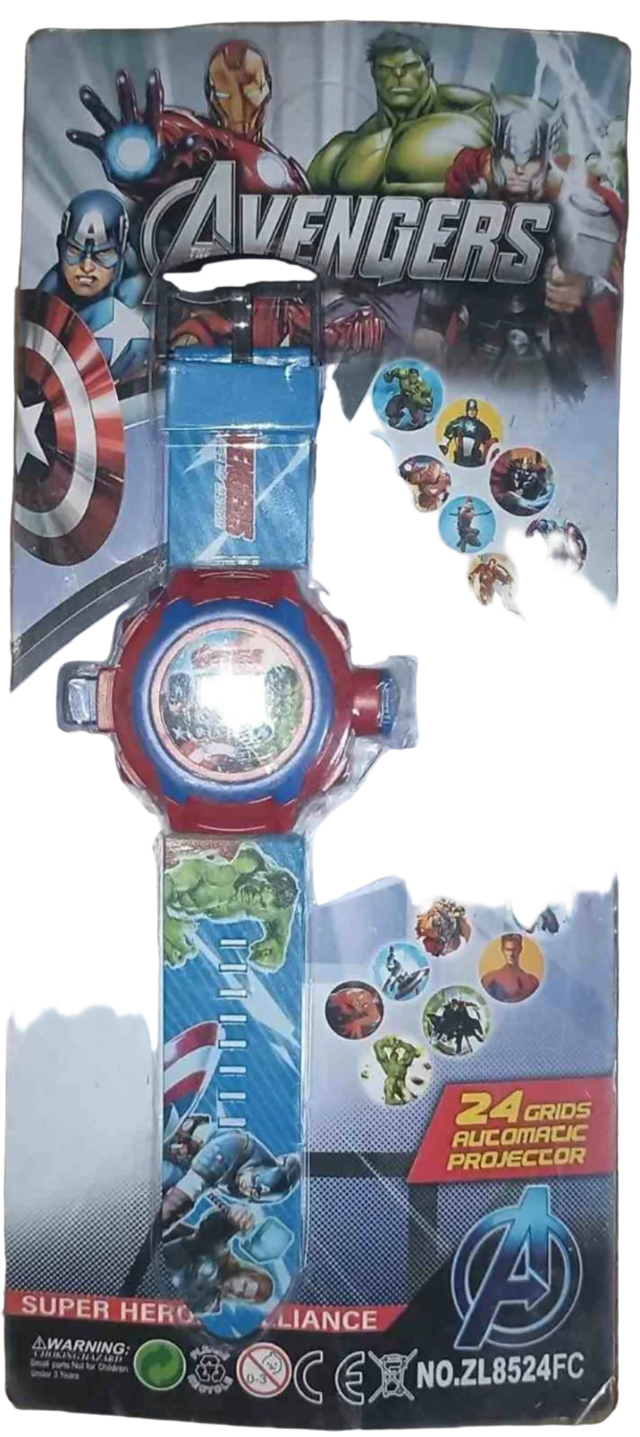 Avengers Superhero Printed Strap Watch -  Blue & Red