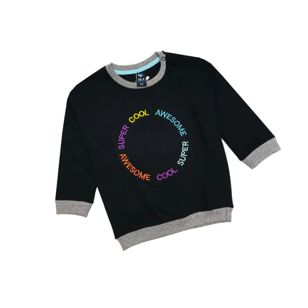 Awesome Super Cool Light Fleece Sweatshirt - Black