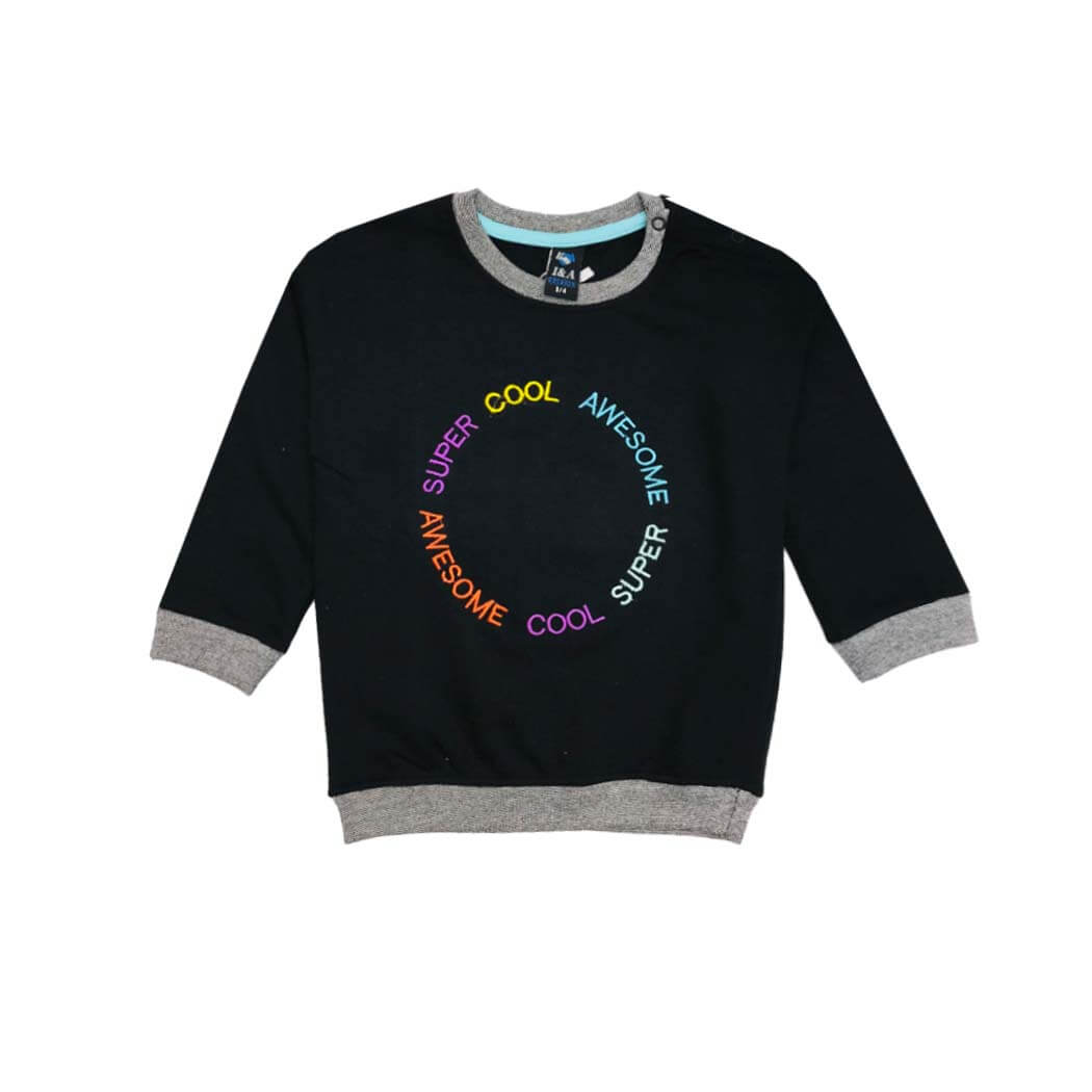 Awesome Super Cool Light Fleece Sweatshirt - Black