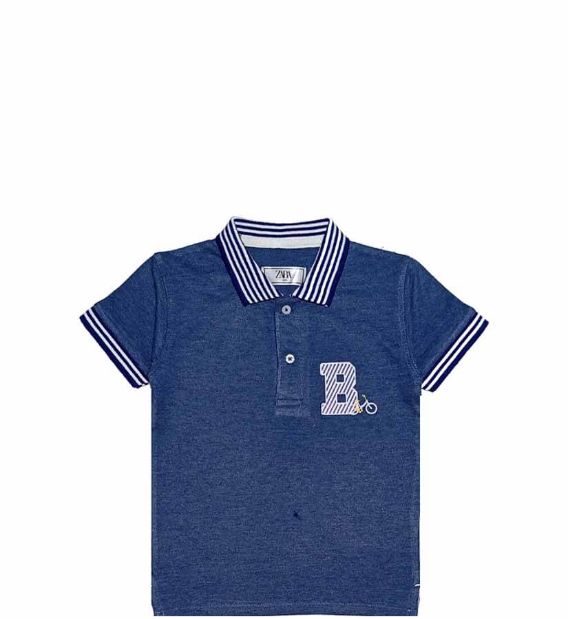 B Bicycle Polo Shirt - Saphire Blue