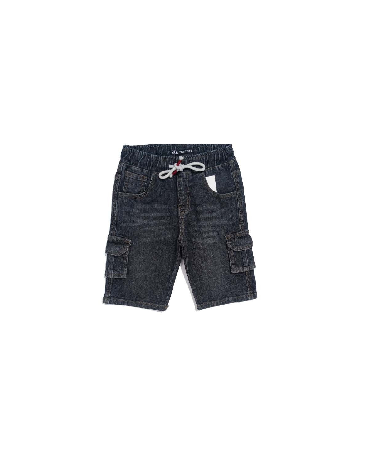 BS Cargo Denim Shorts – Charcoal 