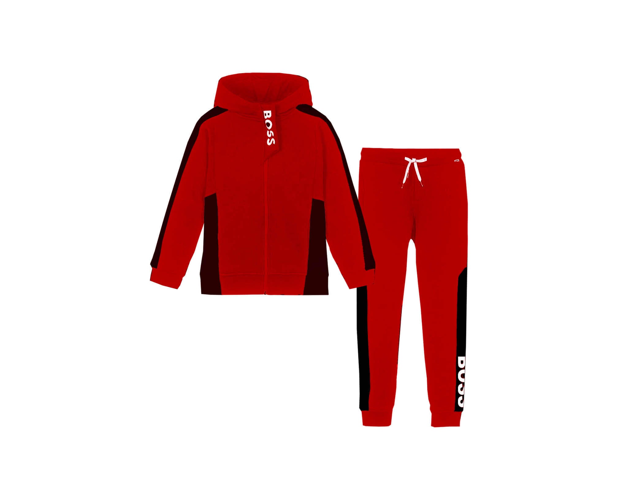 BS Penal Hooded Tracksuit - Red Black