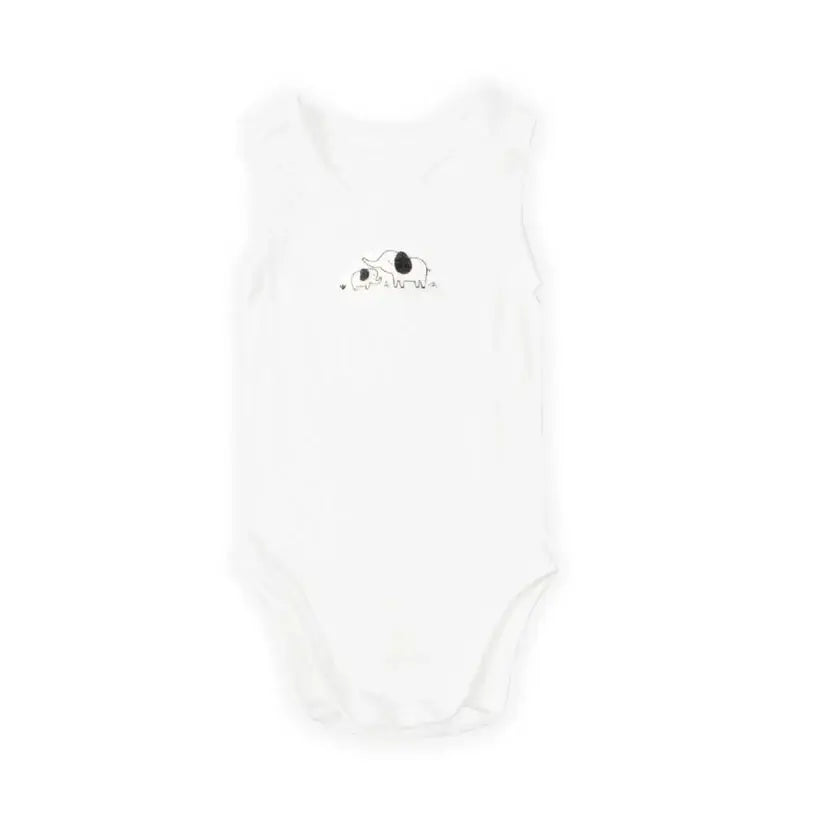 Baby-Elephant-Bodysuit-Romper-White
