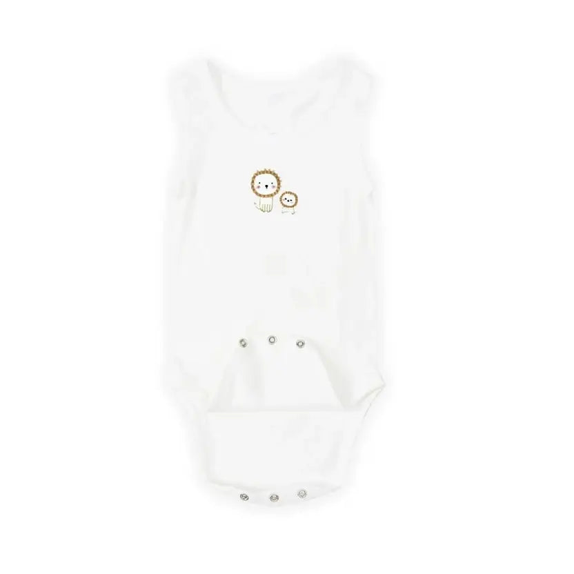 Baby-Lions-Bodysuit-Romper-White