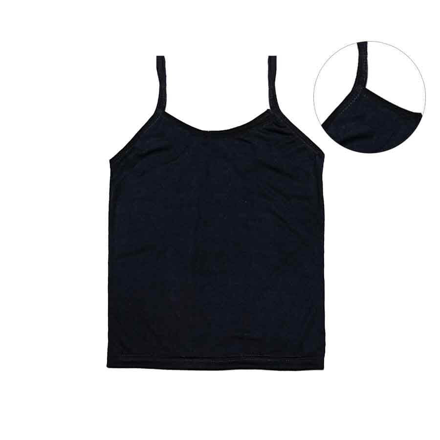 BabyGirlsCottonVest-Black