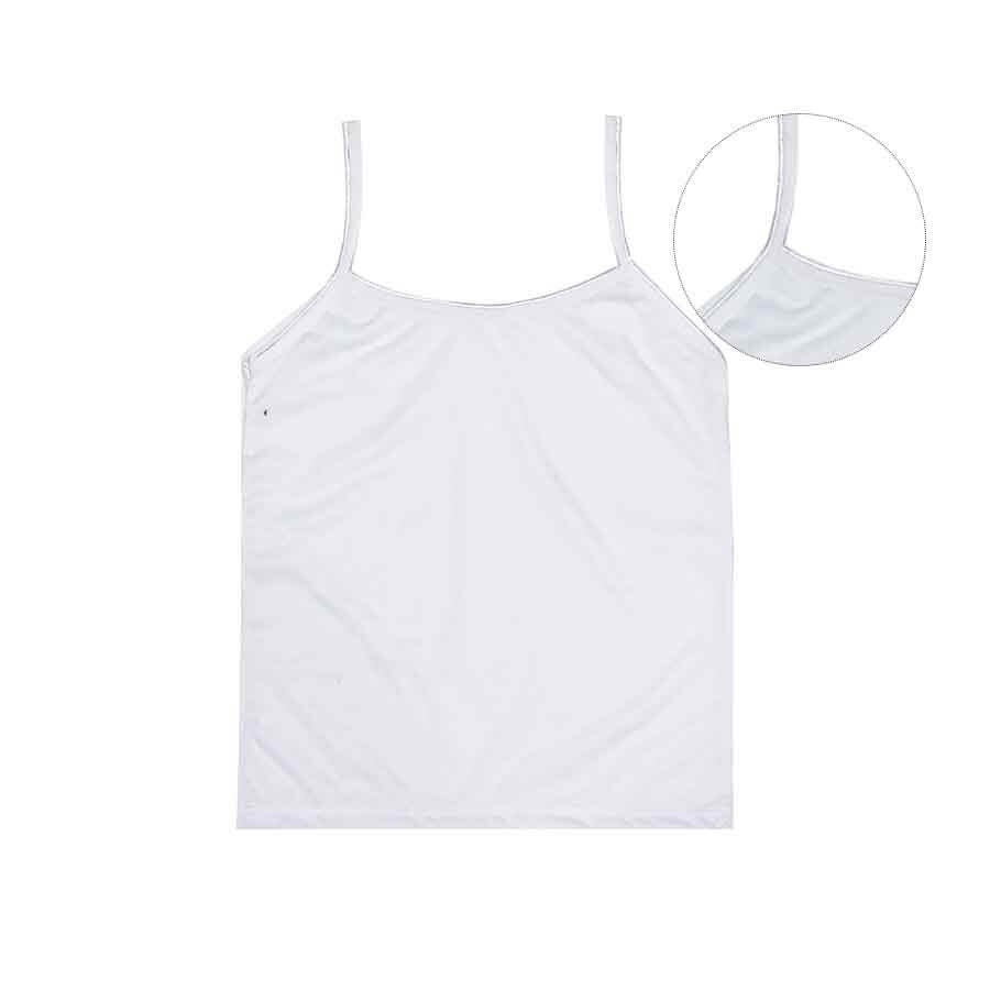 Baby Girls Cotton Vest - White