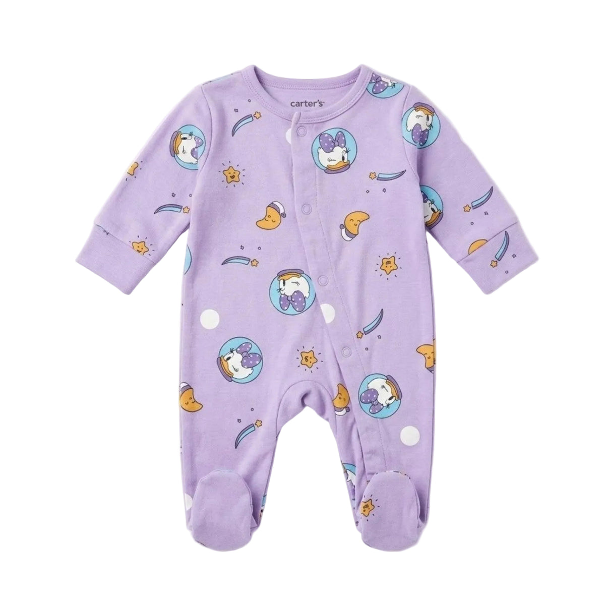 Baby Lavender Daisy Duck Footed Romper