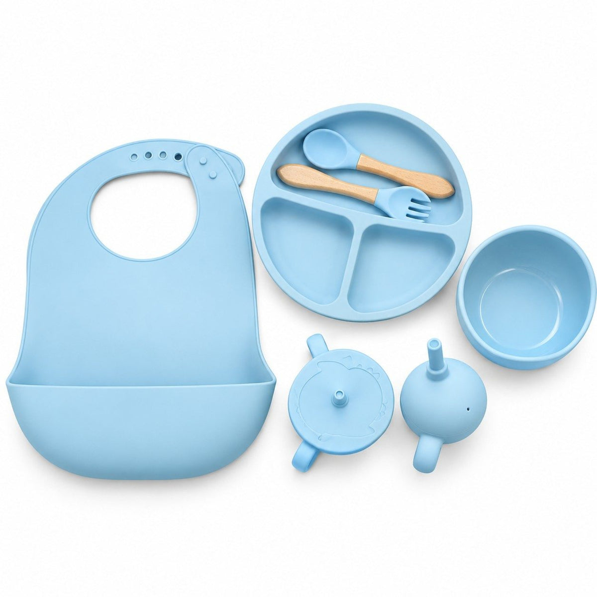 Baby Silicone Feeding 6-Piece Set