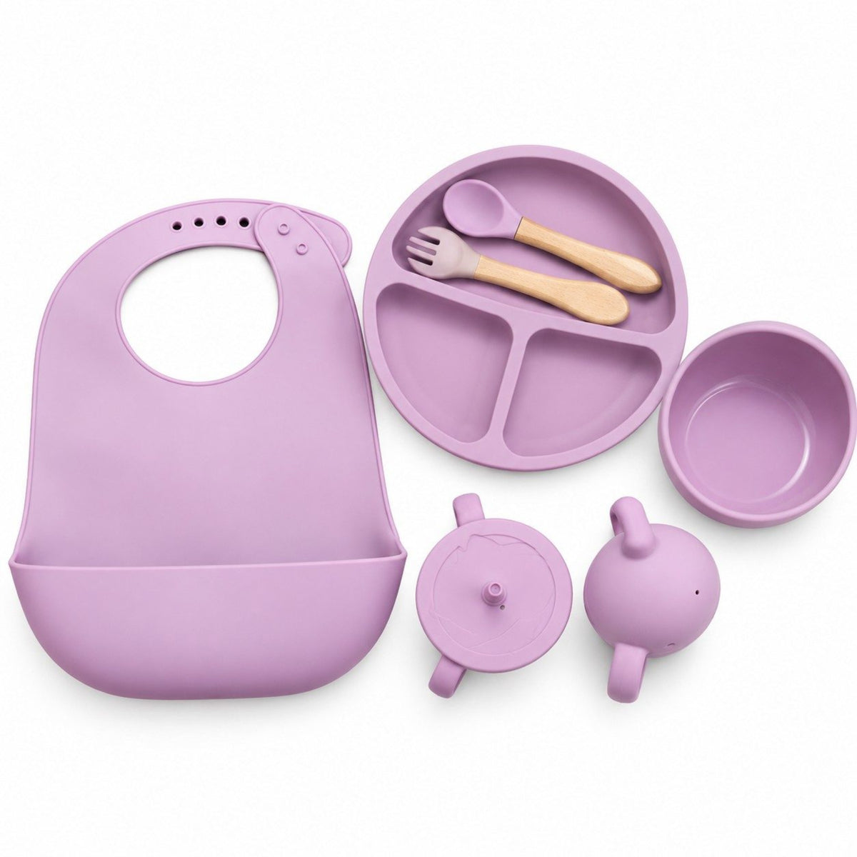 Baby Silicone Feeding 6-Piece Set