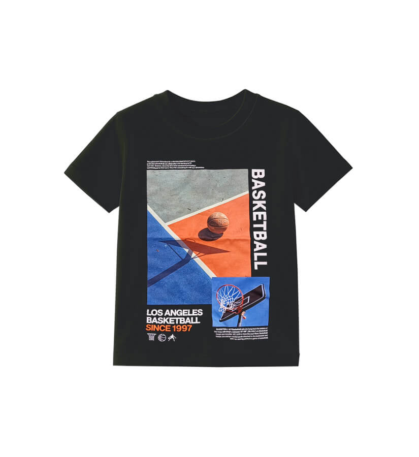 BasketballPrintedTeeShirt-Black