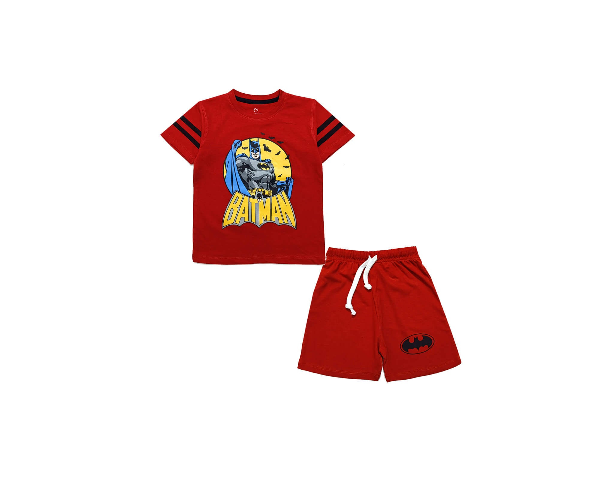 Batman Dark Tee & Short - Red & Black