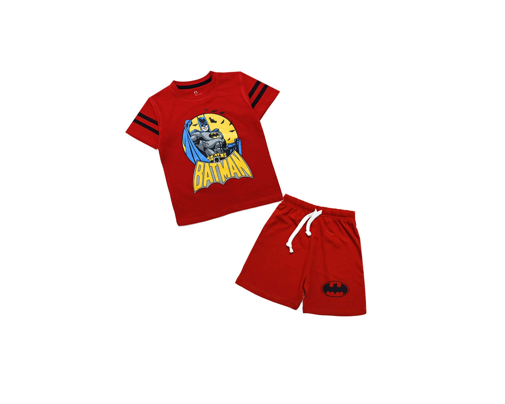 Batman Dark Tee & Short - Red & Black