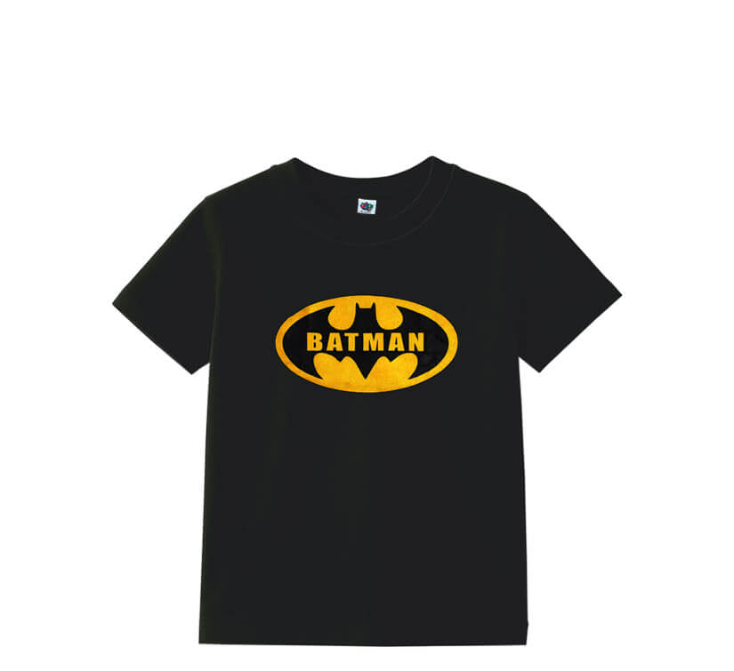 BatmanLogoPrintedTeeShirt-Black