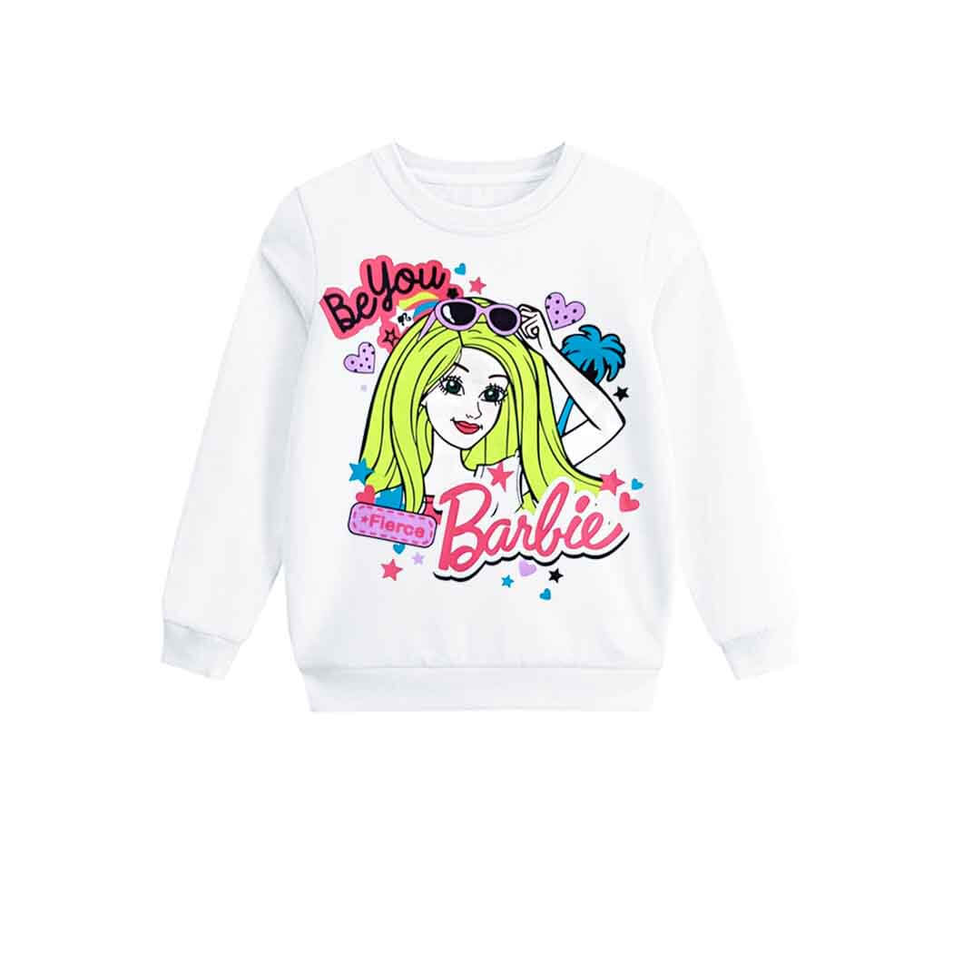 Be You Barbie Fleece Sweatshirt - White